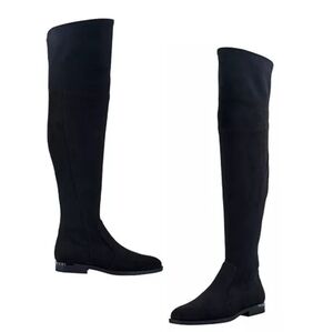 Marc Fisher Knee High Suede Boots Black 6M